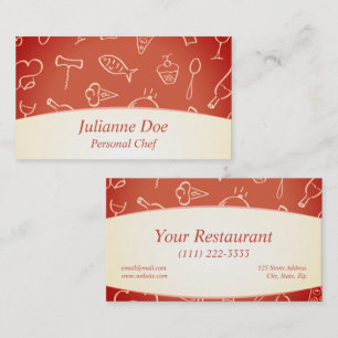 Chef personnel ou Carte de visite de restaurant