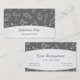 Chef personnel ou Carte de visite de restaurant