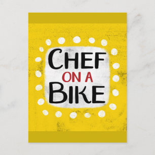 Chef Sur Carte Postale Vélo