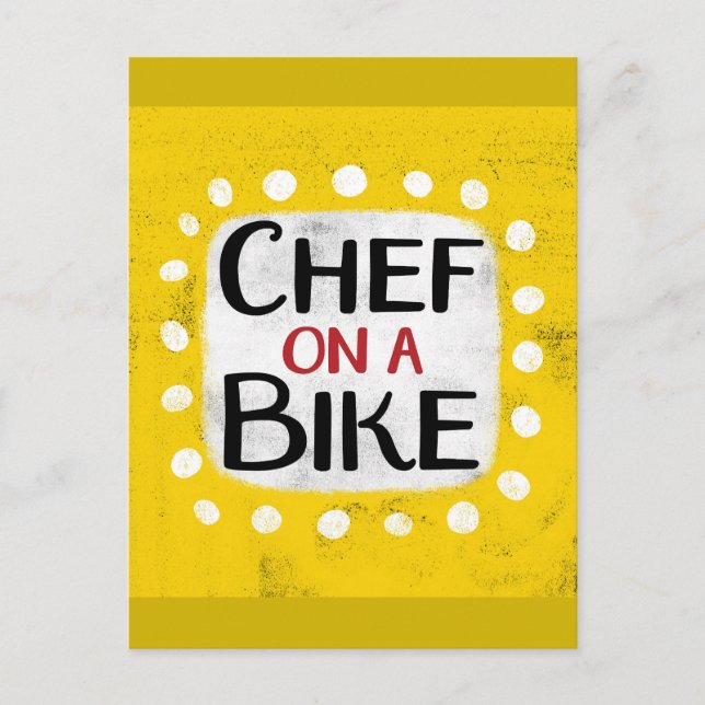 Chef Sur Carte Postale Vélo (Devant)