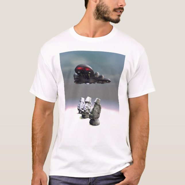 Chefs de l'île de Pâques et T-shirt OVNI (Devant)