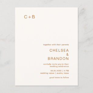 Chelsea Earthy Neutrals Faire-part de mariage mode