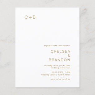 Chelsea Gold Faire-part de mariage moderne