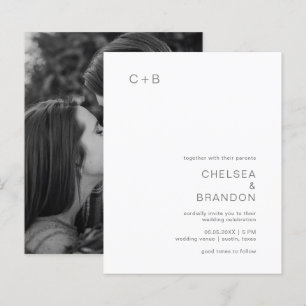 Chelsea Grey Faire-part de mariage moderne