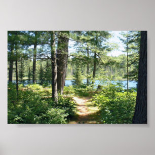 "Chemin affiche vers lac"