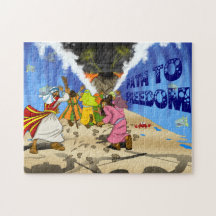 Chemin au puzzle d'histoire de bible de la liberté