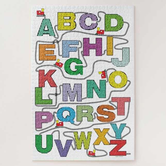 Chemin de fer Alphabet Maze Puzzles (Vertical)
