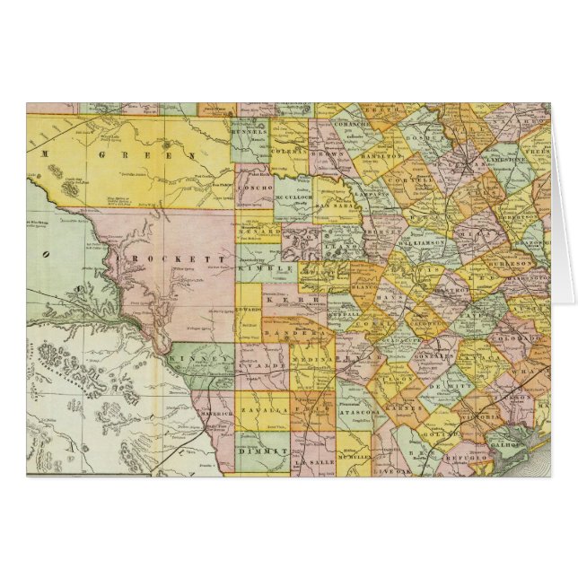 Chemin De Fer Rand McNally Et Carte Du Comté Du Te (Devant horizontal)