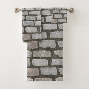 Chemin de pierre Gris Cobblestone Street Sidewalk