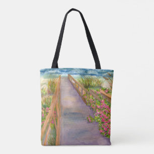 Chemin de roses de mer dans le sac fourre-tout à