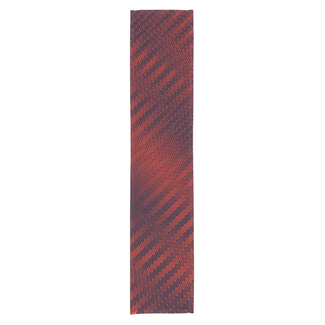 Chemin De Table Court Abstraites bandes géométriques noir et rouge, Trip (Devant)