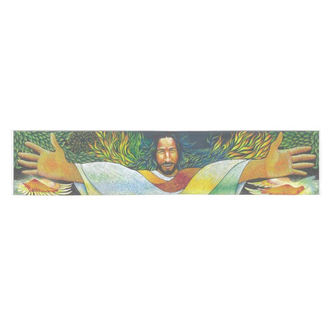 Chemin De Table Court Accueillir Christ Table Runner (Horizontal)