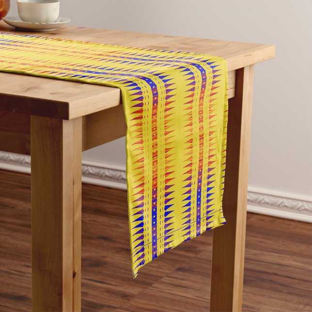 Chemin De Table Court Afrocentric Geometric Print Short Table Runner (Créateur téléchargé)