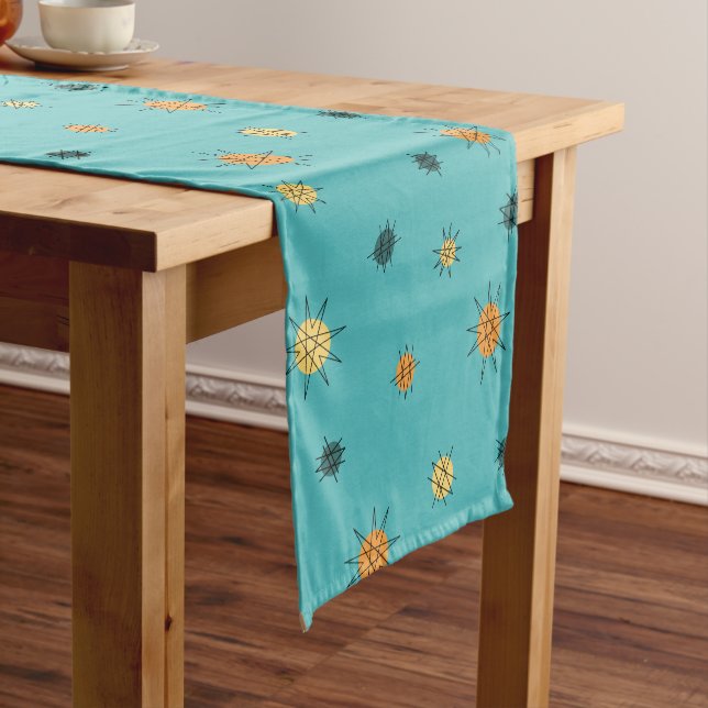 Chemin De Table Court Âge atomique Starburst Planètes Turquoise (In Situ)