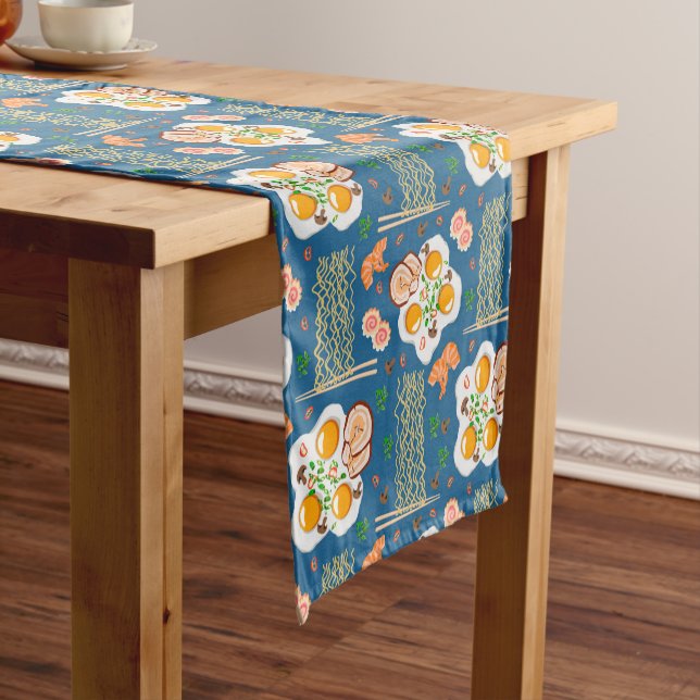 Chemin De Table Court Alimentation asiatique inspirée des nouilles et de (In Situ)