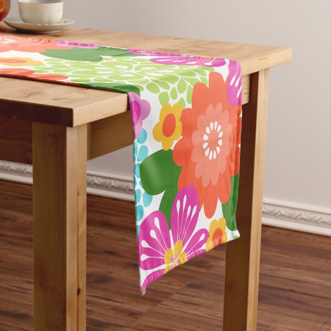 Chemin De Table Court Allana Garden Hawaiian Graphical Floral - Brights (In Situ)