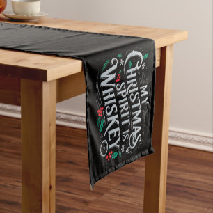 Chemin De Table Court Amoureux de Whisky à Noël Buveur de Whisky Citatio