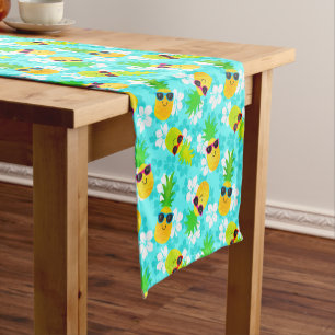 Chemin De Table Court Ananas tropicaux en été amusant