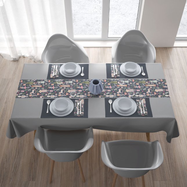 Chemin De Table Court Aquarelle moderne Nutcracker (the nutcracker )