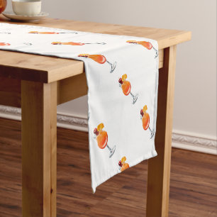 Chemin De Table Court Aquarelle Tequila Sunrise Cocktail