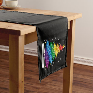 Chemin De Table Court Arbre de Noël arc-en-ciel Fierté LGBT Gay Joyeux N