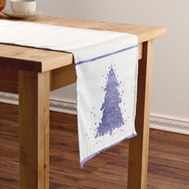Chemin De Table Court Arbre de Noël élégant | Charming Lavender Purple (In Situ)