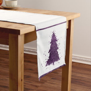 Chemin De Table Court Arbre de Noël Moody   Plum profond