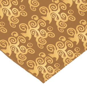 Chemin De Table Court Arbre de vie - version Brown et or