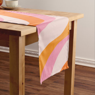 Chemin De Table Court Arc en arc-en-ciel rose orange Abstrait soleil ré