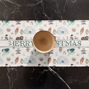 Chemin De Table Court Arctic Adventure Northern Lights Forest