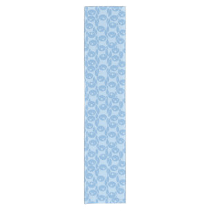 Chemin De Table Court Arrière - plan bleu de motif de pingouins