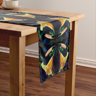 Chemin De Table Court Art Abstrait jaune Lily