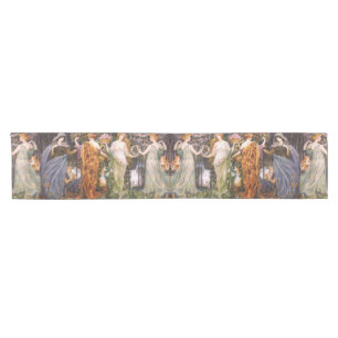 Chemin De Table Court Art Nouveau vintage Quatre saisons par Walter Cran