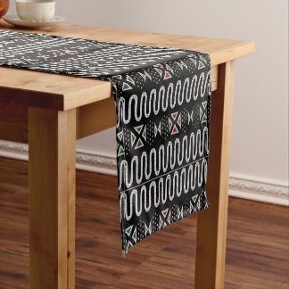Chemin De Table Court Art tribal géométrique