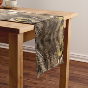 Chemin De Table Court Artisan gros plan Chat Portrait Yeux et nez