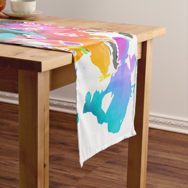 CHEMIN DE TABLE COURT ARTISANAT DE GRUNGE PUNGE (In Situ)