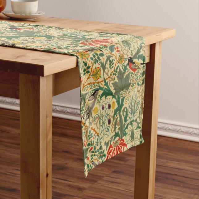 Chemin De Table Court Arts & Artisanat Oiseaux & Fleurs Motif par Voysey (In Situ)