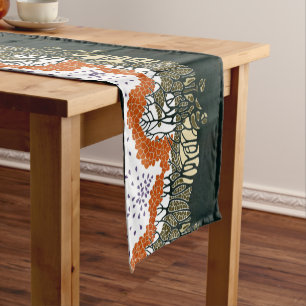 Chemin De Table Court Arts vintages et artisanat ou artisanat Arbres sou