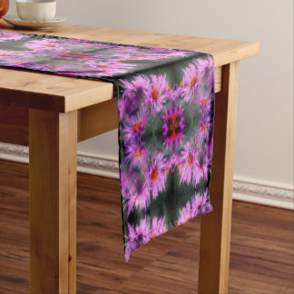 Chemin De Table Court Astres roses sauvages Fleur Art Abstrait