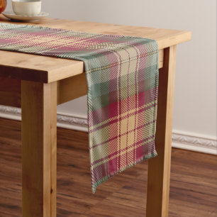 Chemin De Table Court Auld Scotland Tartan Plaid Motif
