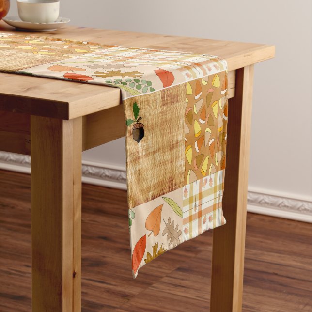 Chemin De Table Court Automne 4 coins 1Conception (In Situ)