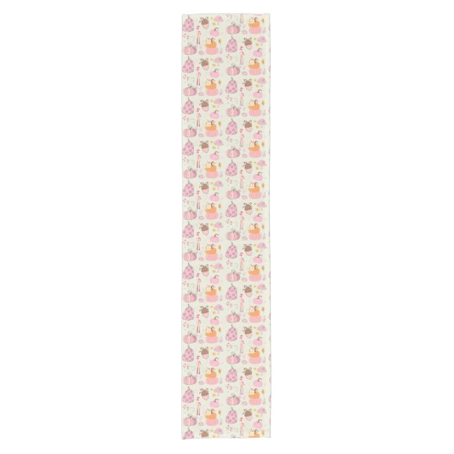 Chemin De Table Court Automne rose (Devant)