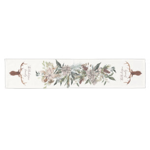 Chemin De Table Court Bague de couleur d'eau et coureur de table de feui