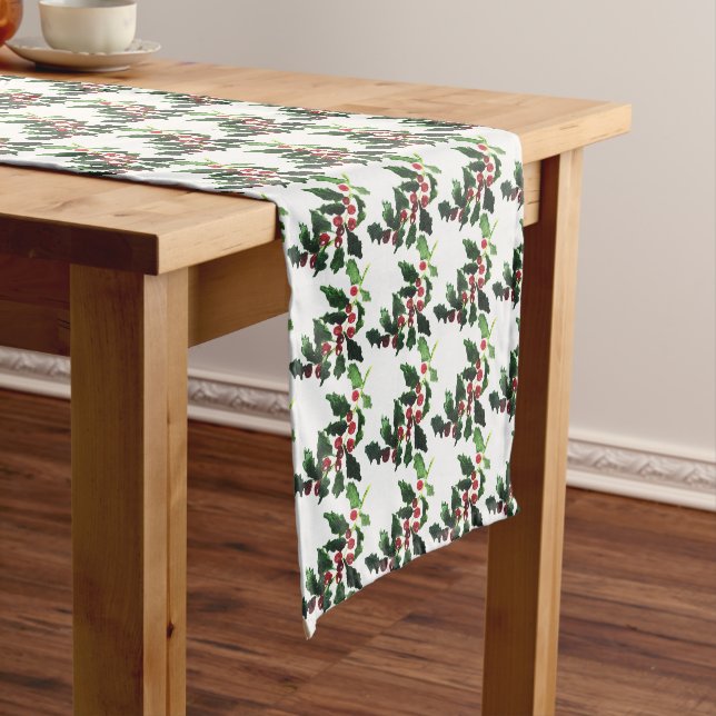 Chemin De Table Court Baies Élégantes Noël Botanique Simple (In Situ)