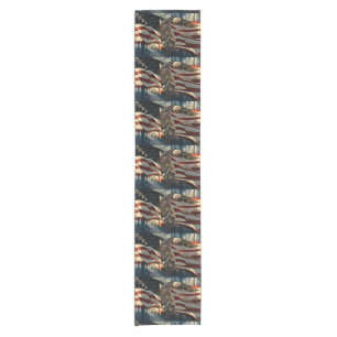 Chemin De Table Court Bald Eagle Drapeau américain Country Road