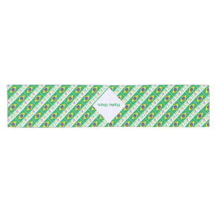 Chemin De Table Court Bandeira Brasil Brésil Nom personnalisé en mosaïqu