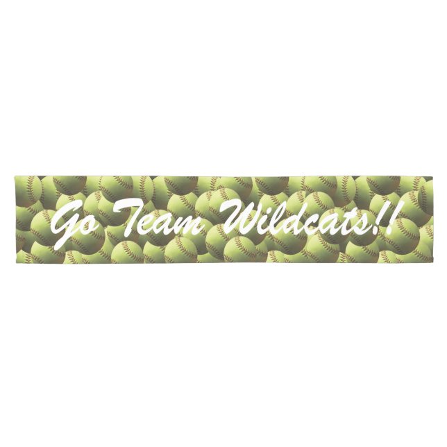 Chemin De Table Court Bannière jaune du base-ball (Horizontal)