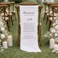Bannières de chaise de mariage réservées Rose Mémo