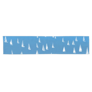 Chemin De Table Court Bateaux à voile en mer bleu profond - Regatta Bate