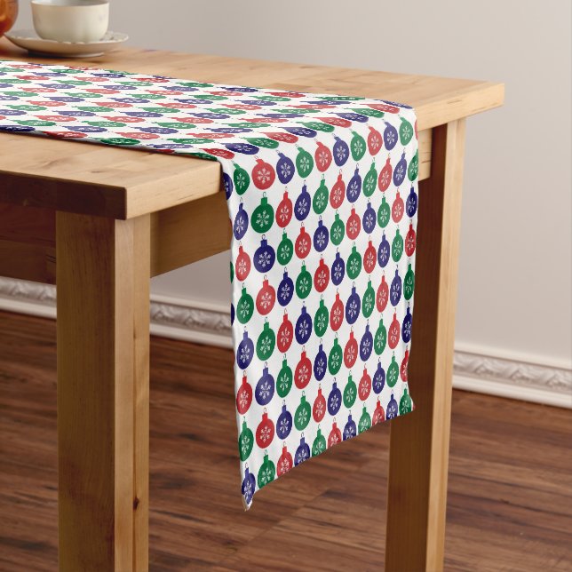 Chemin De Table Court Bauble Pattern Colorful Pattern (In Situ)